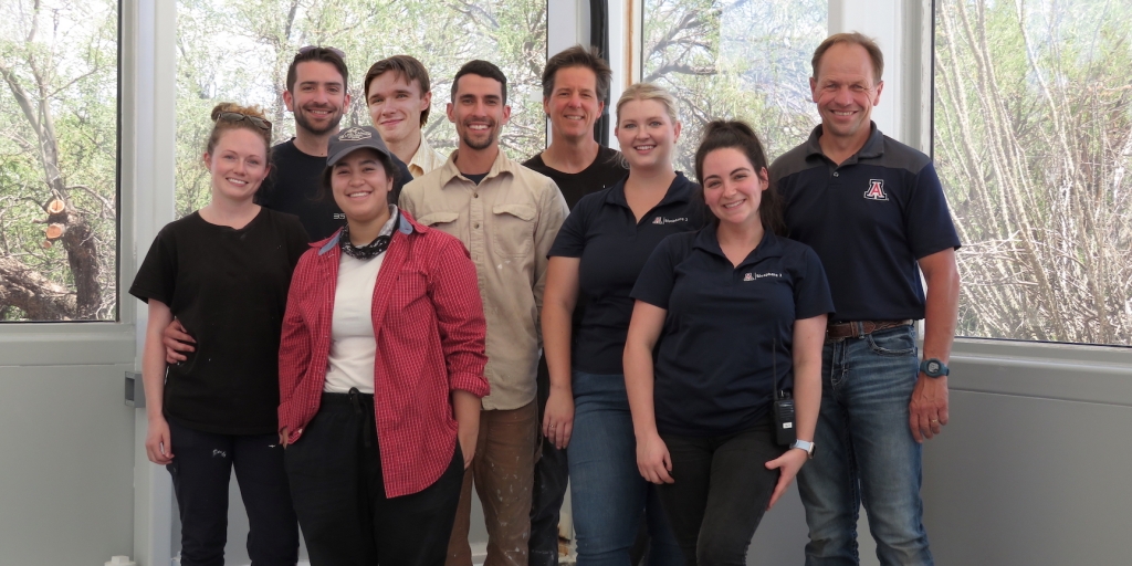 SAM team and B2 staff at SAM, Biosphere 2