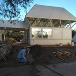 Fernando preps for the concrete pour at SAM, Biosphere 2