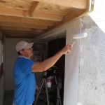 John Z painting the SAM Air Intake Room at Biosphere 2