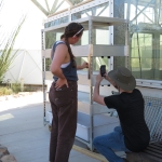 Luna, Bill photograph test assembly for remote inspection by Dr. Giacomelli, SAM at Biosphere 2