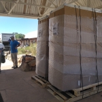 Hydroponics racks arrive to SAM at Biosphere 2