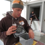 Sean installs a Dwyer Magnelic pressure gauge at SAM, Biosphere 2