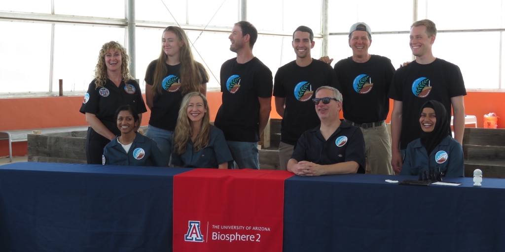 Crew Inclusion II upon exit of their six days mission at SAM, Biosphere 2.