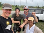 Kai, Trent, Matthias, and Bindhu in Fredericksburg, Texas for the total solar eclipse 2024