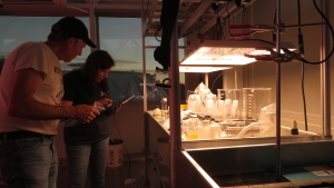 APUS ARG-1S Kristen Miller and Terry Trevino installing experiments at SAM