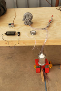 An early test rig for the 4-bed CO2 scrubber at SAM by Grffin Hentzen